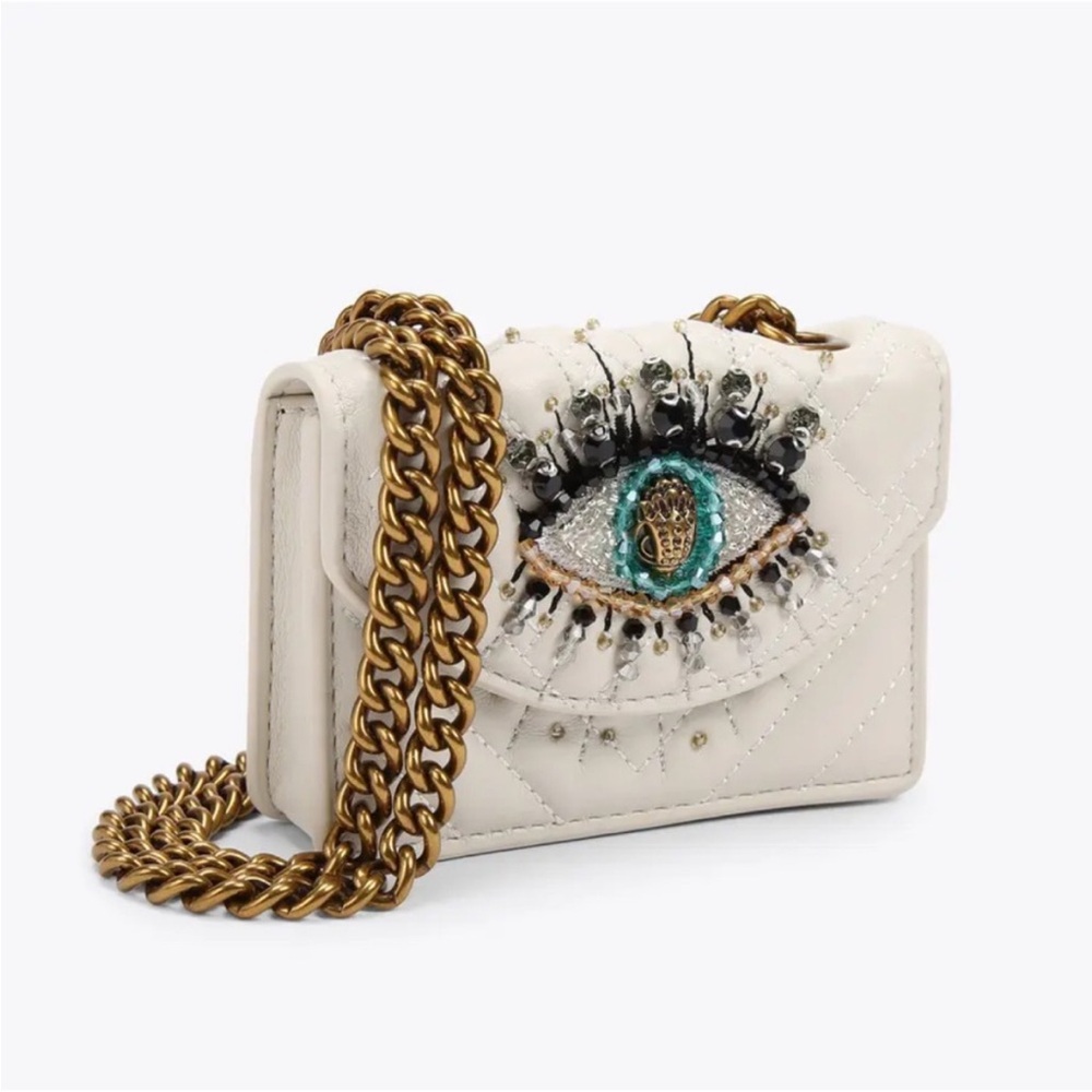 Kurt Geiger Cream Mini/Micro Bag with Eye Detail - Picture 2 of 6